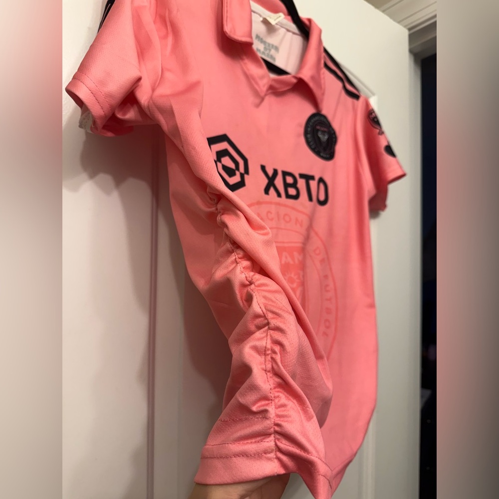 MIAMI Pink Soccer Jersey with Black Accents